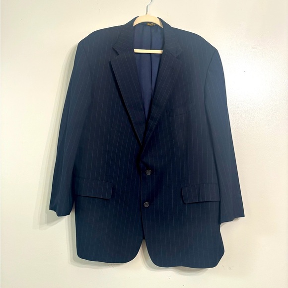 Brooks Brothers Other - Brooks Brothers Wool Navy Blue gray Pinstripe Blazer Sportcoat Suit Jacket
 45R